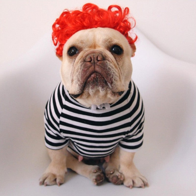 Funny Pet Wig Headgear for Dogs Cute Costume for Photos & Parties