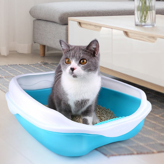 Splash Proof Cat Litter Box – Semi Enclosed, Large Size UK