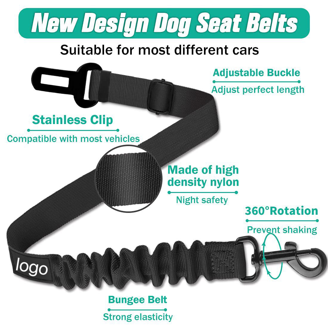 Pet Seat Belt Car Dog Explosion-proof Hand Holding Rope
