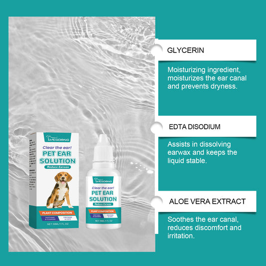 Cat And Dog Cleaning And Decontamination Pet Ear Washing Agent