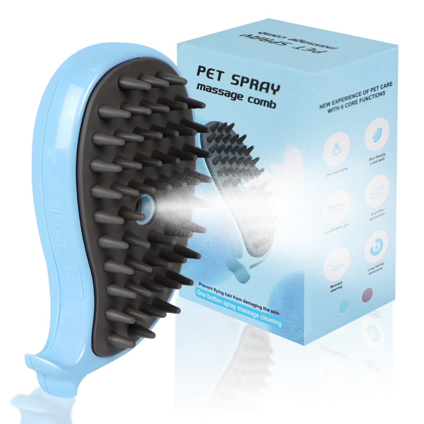 Cat Steam Brush for Shedding and Grooming Indoor Cats Easily