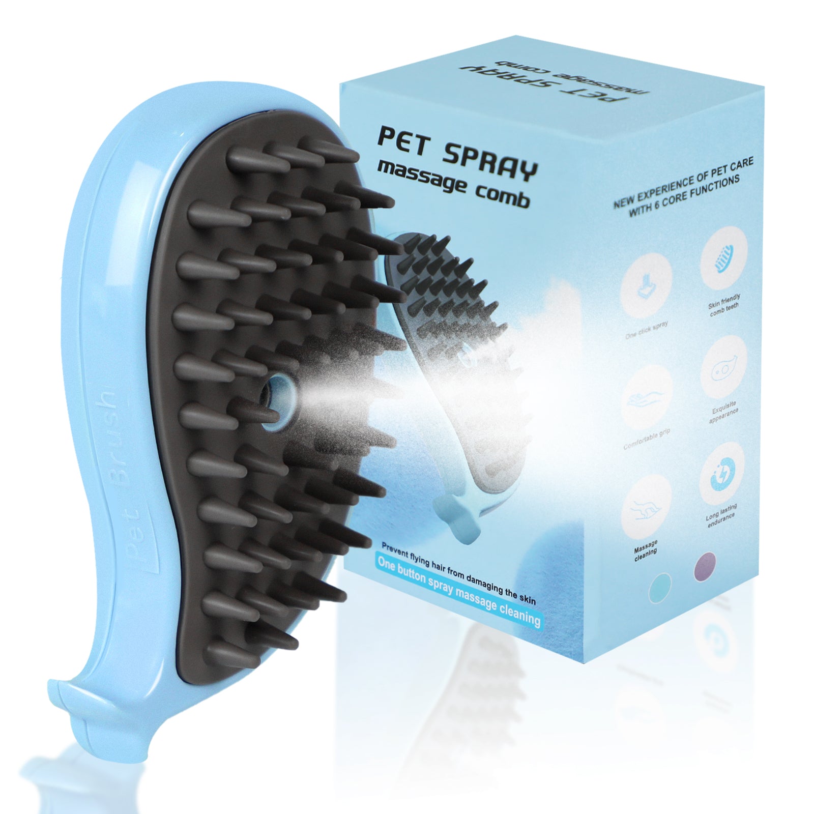 Cat Steam Brush for Shedding and Grooming Indoor Cats Easily