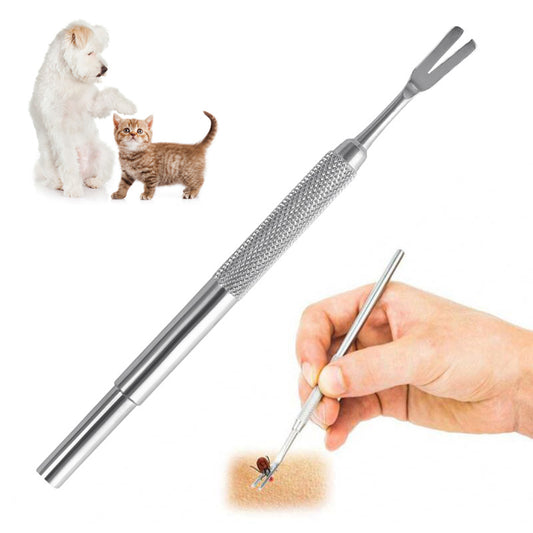 Tick Remover Tool for Dogs and Cats | Stainless Steel Tick Tweezers