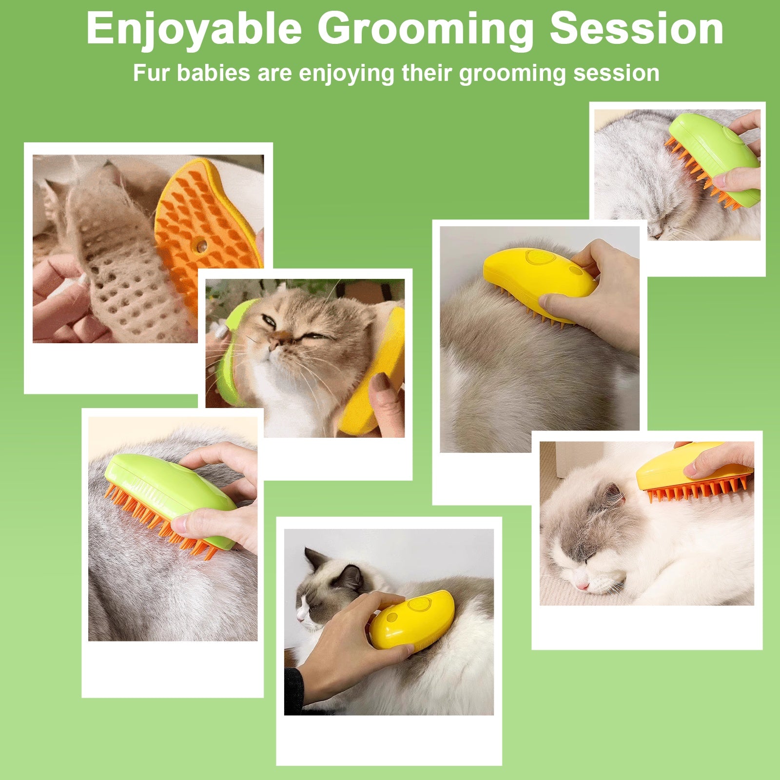 Cat Steam Brush For Shedding - 3 In 1 Pet Steam Brush For Cat And Dog, Rechargeable Steamy Cat Water Brush, Spritz Defur Comb For Cats, Steamer Brush For Grooming And Removing Loose Hair